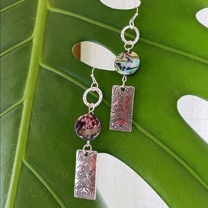Handmade Earrings | Abalone & misc metals